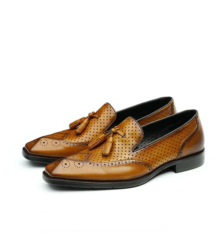 Genuine Leather Business Slip On Loafers