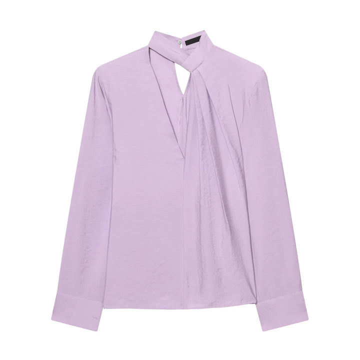 Smart Twist Collar Blouse