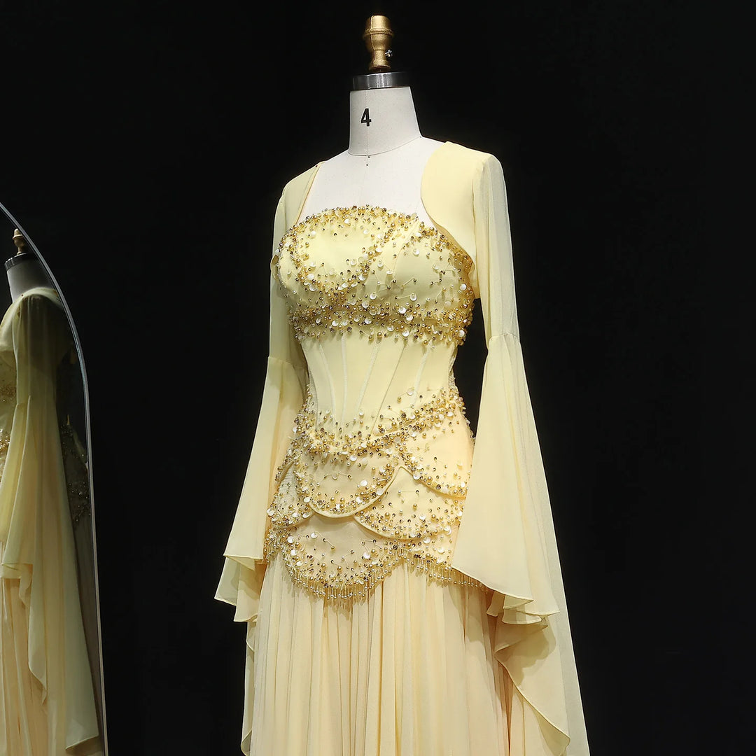Stylish Chiffon Corset Evening Dress