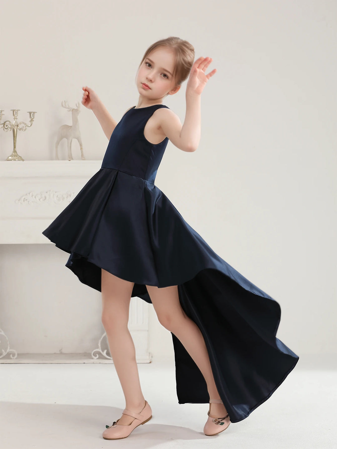 black and royal blue bridesmaid dresses Black & Royal Blue Two-piece Two-tone Formal Gown