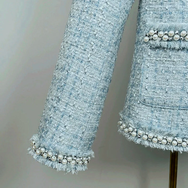 Elegant Coarse Floral Short Jacket