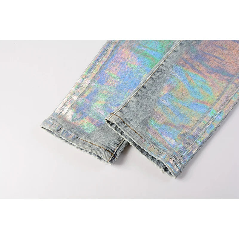 Washed Distressed Ripped Jeans Pants