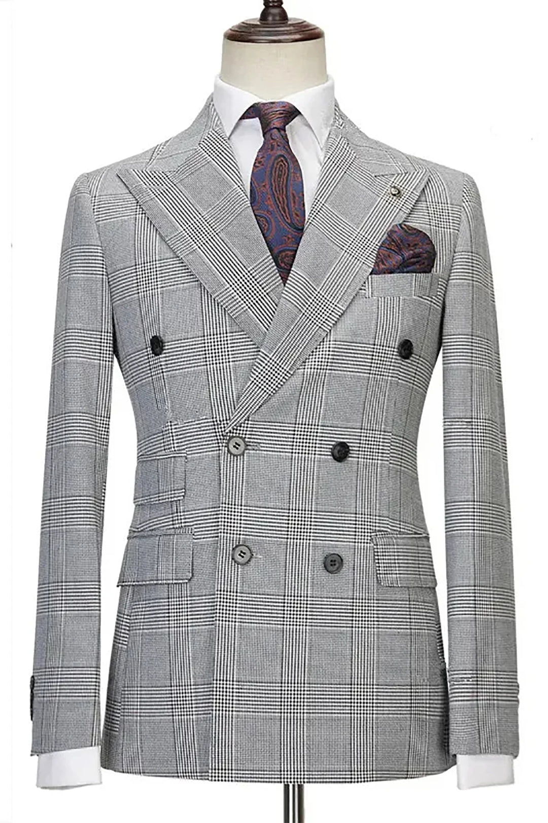 Double-Breasted Slim Fit Tuxedos Suits