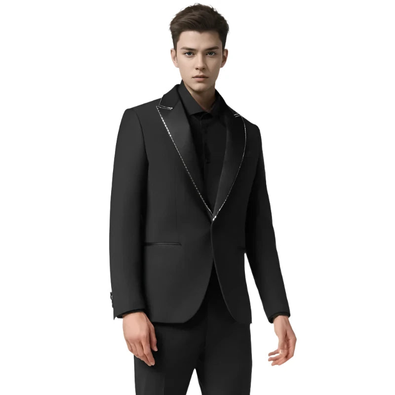 British Style Black Wool Bespoke Blazer