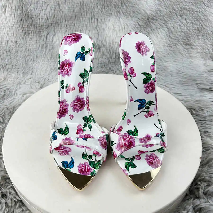 Stunning Lovely Floral High Heel Sandals