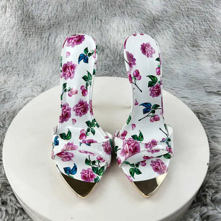Stunning Lovely Floral High Heel Sandals