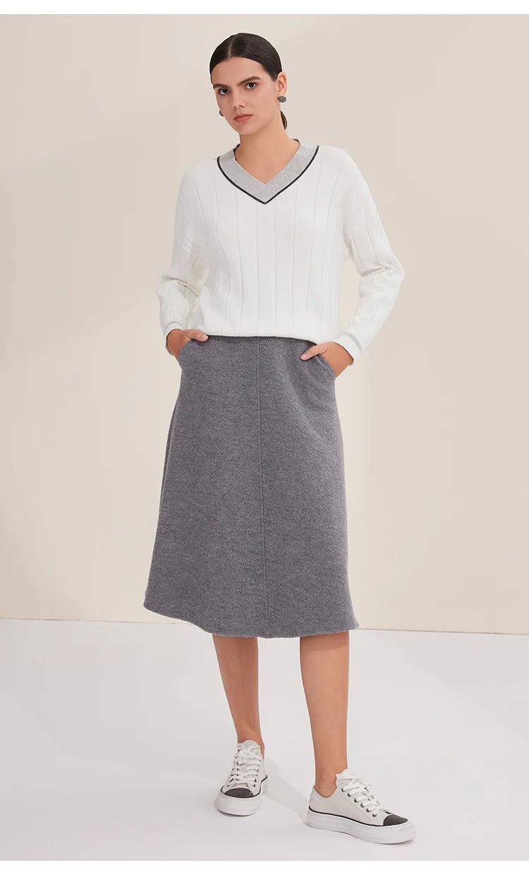 Gorgeous Ribbed Cotton Pullover Sweater