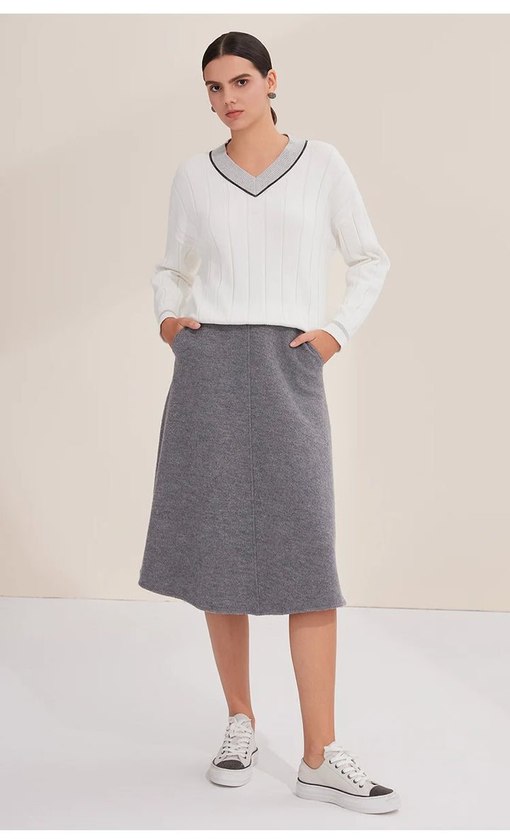Gorgeous Ribbed Cotton Pullover Sweater