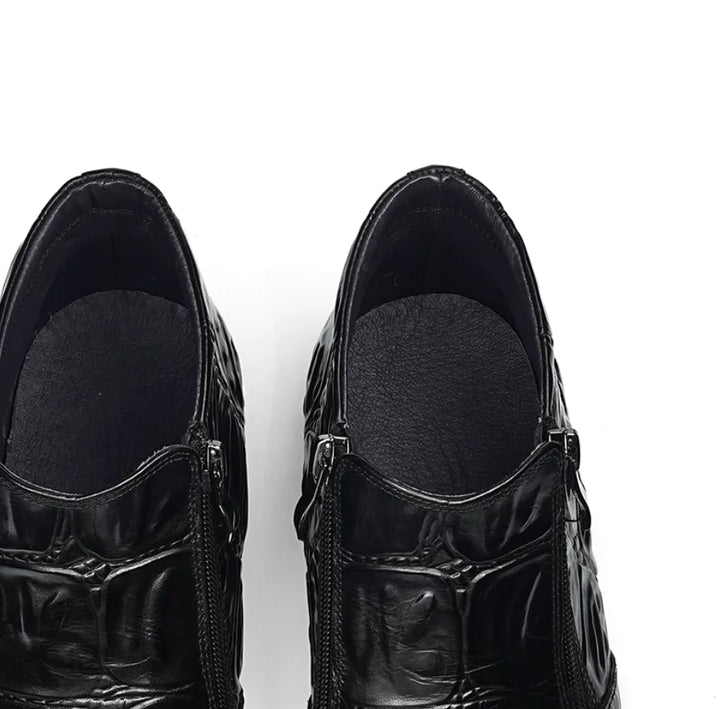 Beautiful Embossed Leather Chelsea Boots