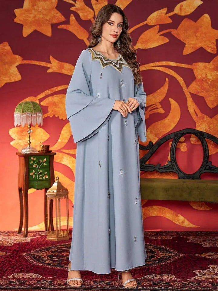Stunning Studded Arabian Abaya Dress