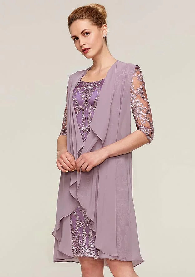 Classic Half-Sleeves Mother Of Bride Dress