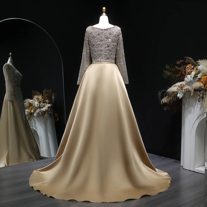 Sweet Beaded Arabic Evening Couture