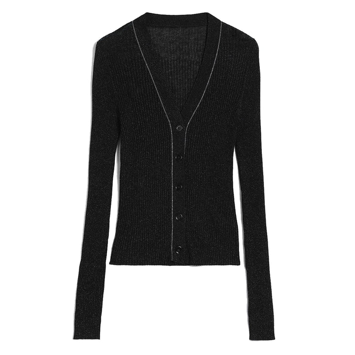 Stylish Ribbed Button-Front Cardigan