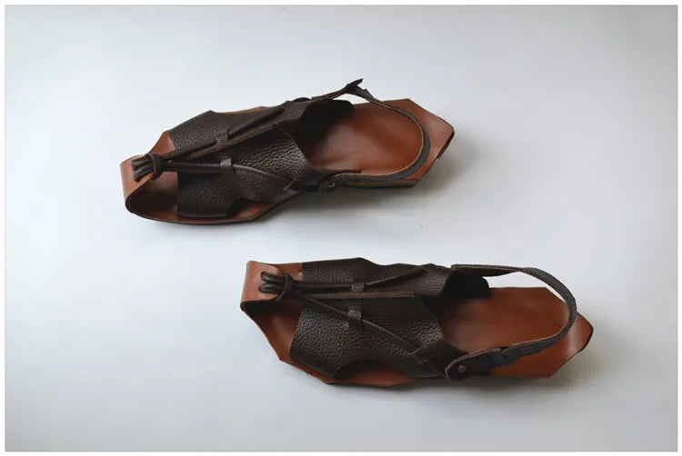 Classy Cowhide Leather Sandals