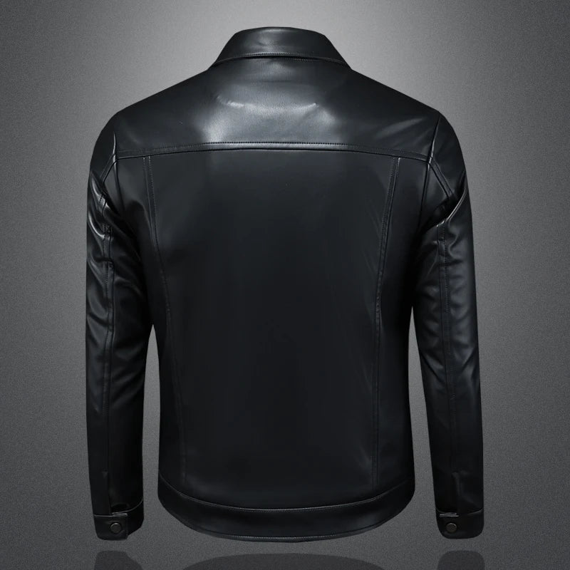 Luxury Faux Leather Biker Jacket
