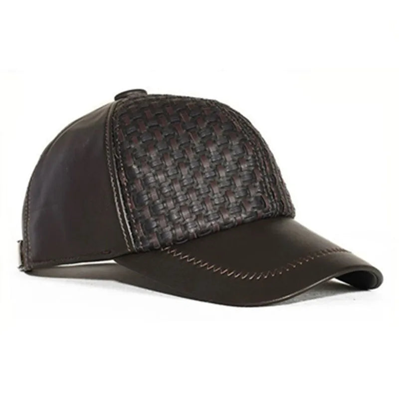 Lavish Natural Leather Men's Baseball Cap