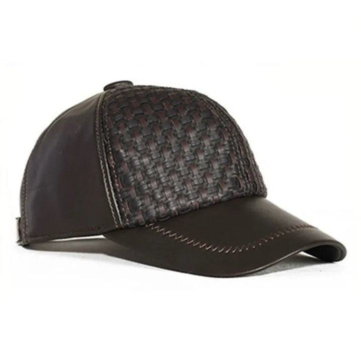 Lavish Natural Leather Men's Baseball Cap