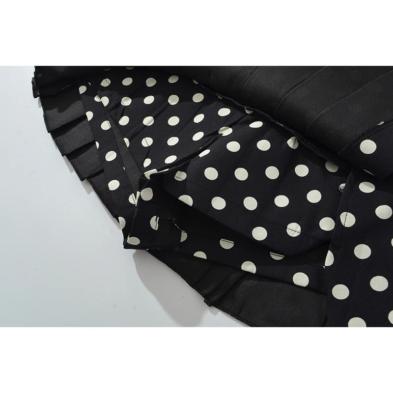 Stunning Low Waist Polka Dots Mini Skirt