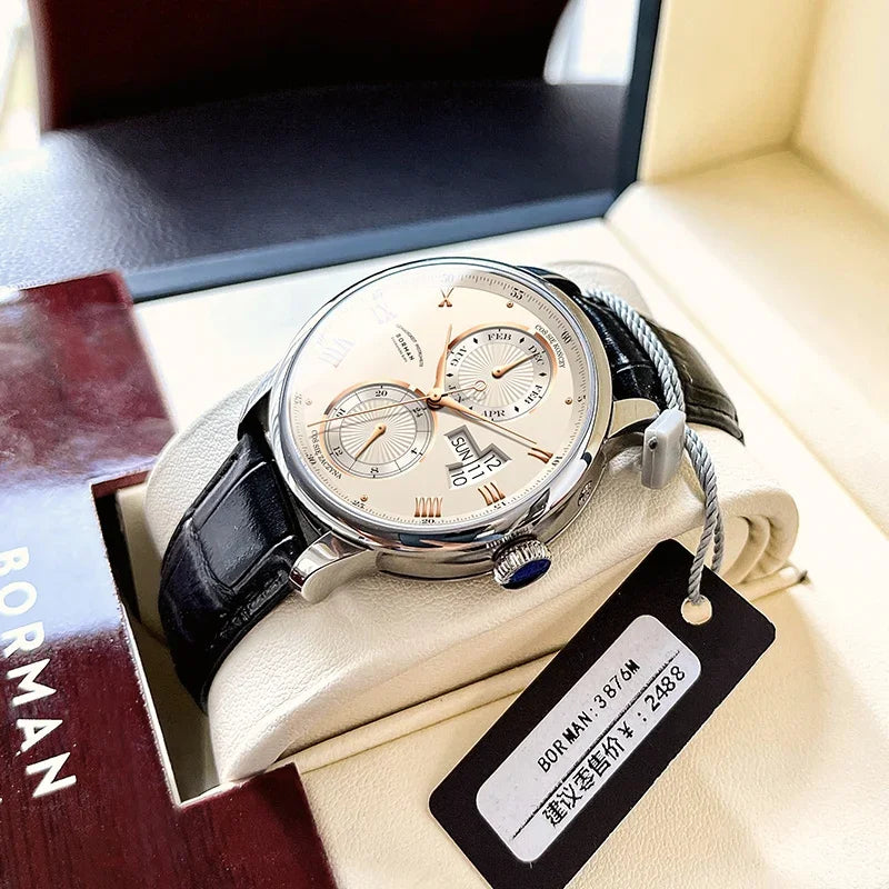 Polished Sapphire Crystal Multi-function Wristwatch