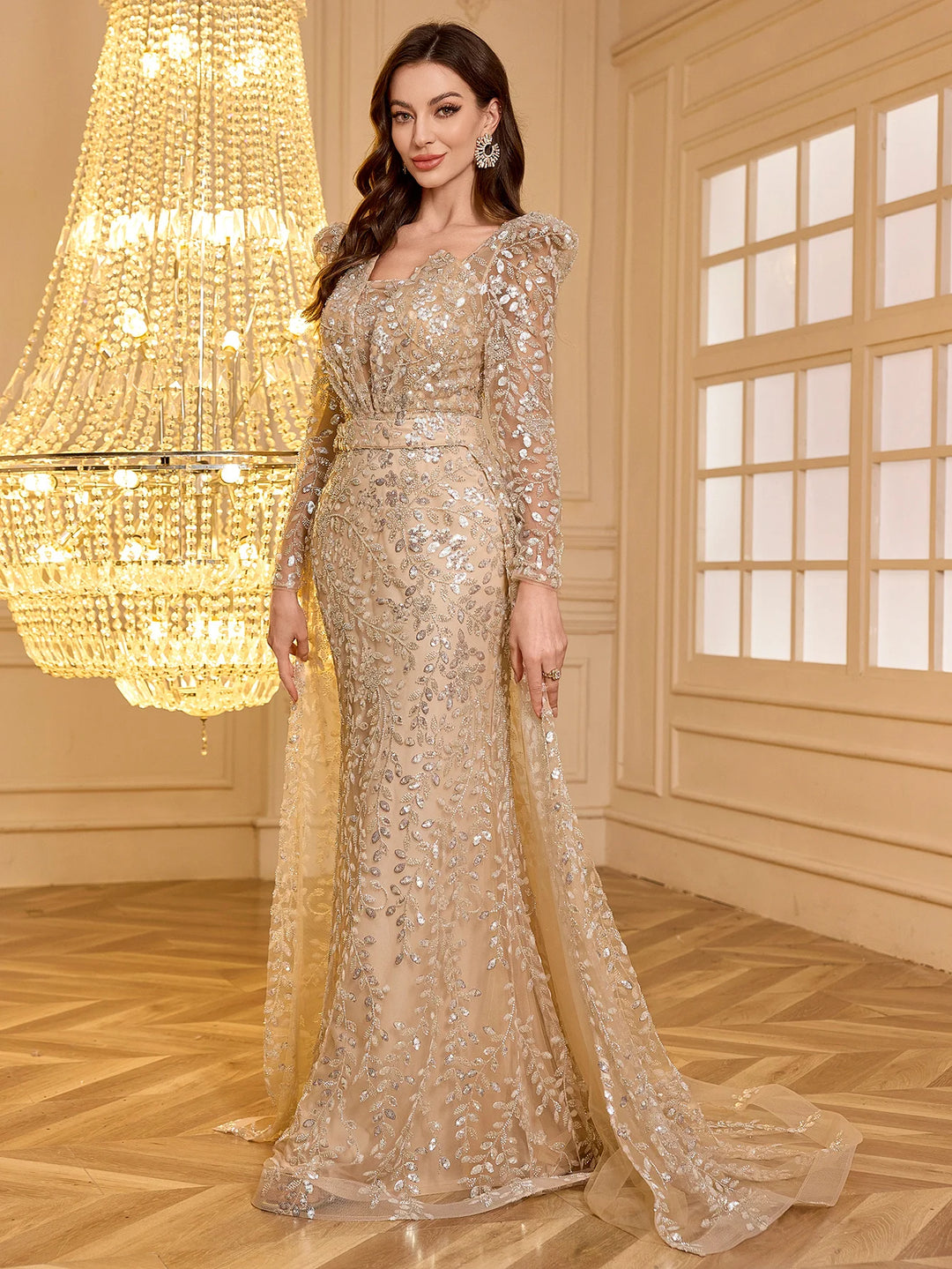 Embellished Sweetheart Neck Evening Party Dress
