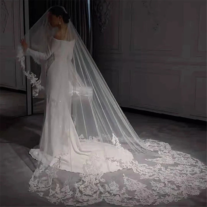 Regal Sparkling Soft Tulle Royal Bridal Veil