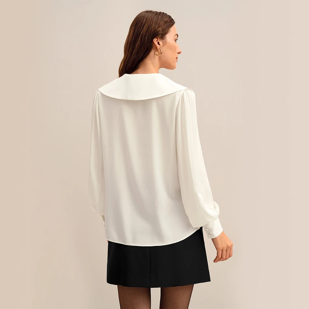 Luxury Deep V Neck Silk Top