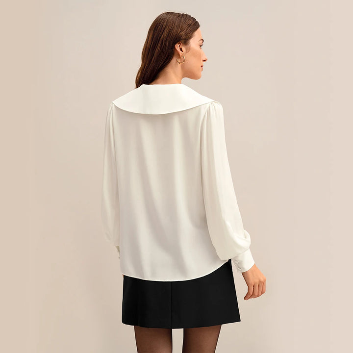 Luxury Deep V Neck Silk Top