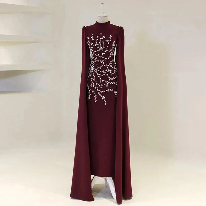 Elegant Light Luxury Beaded Evening Gown