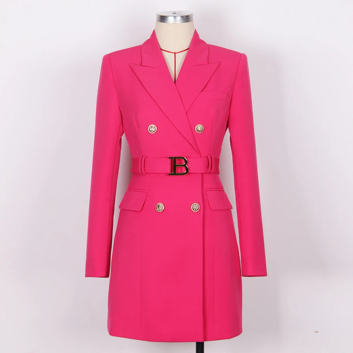 Keep You Accompanied Belted Blazer
