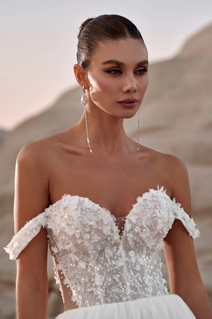 Radiant Beaded Lace Wedding Dress
