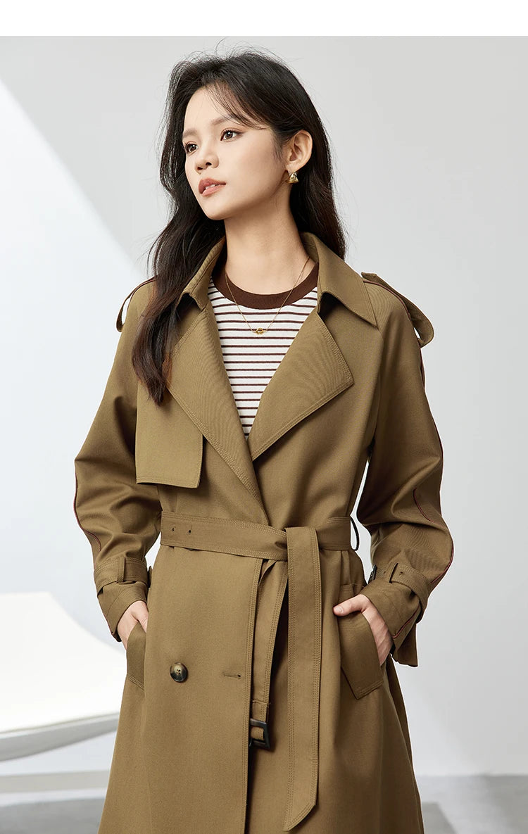 Double-breasted Belted Trench Coat