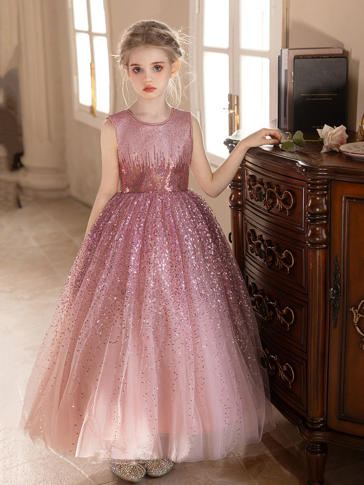 High-end Pink Sequined Girl&