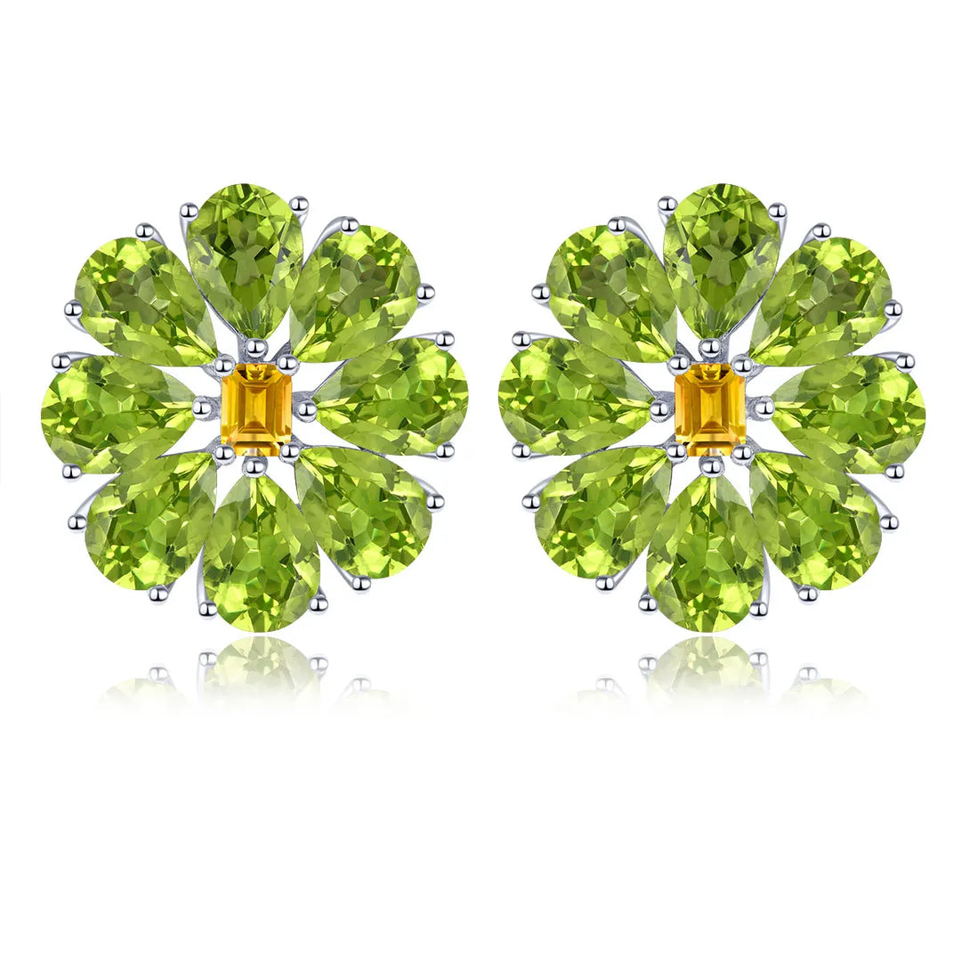 Light Luxury Natural Peridot Earrings