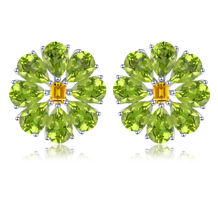 Light Luxury Natural Peridot Earrings
