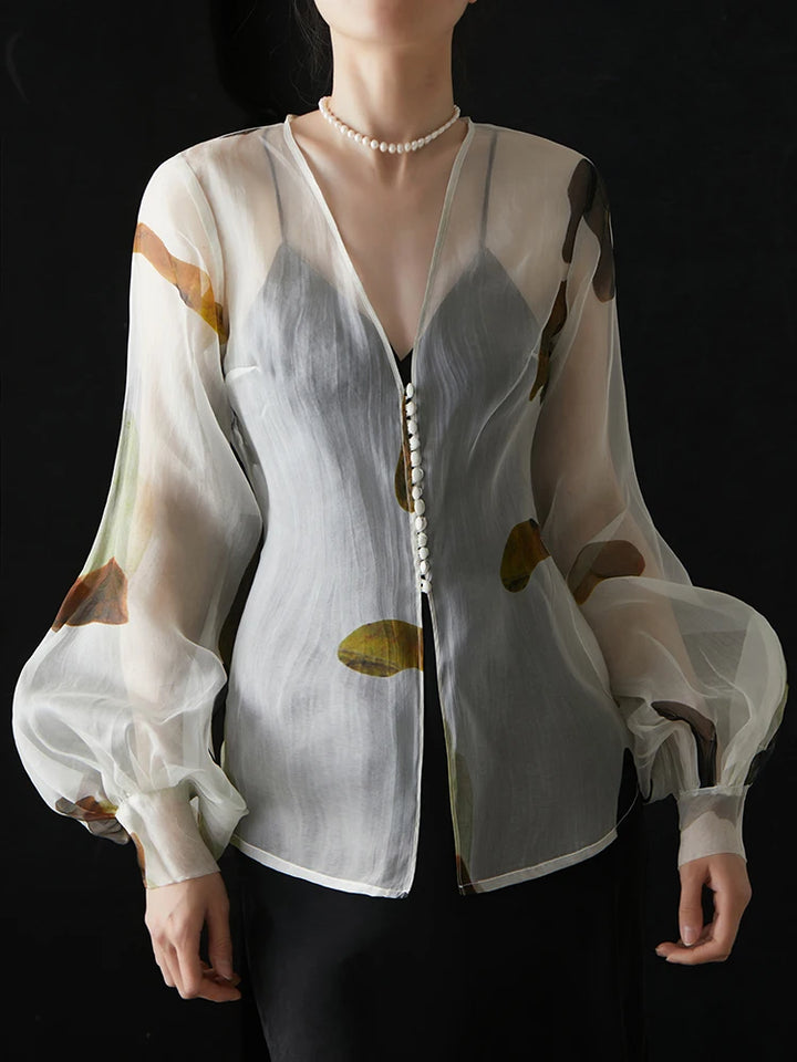 French Temperament Silk Blouse