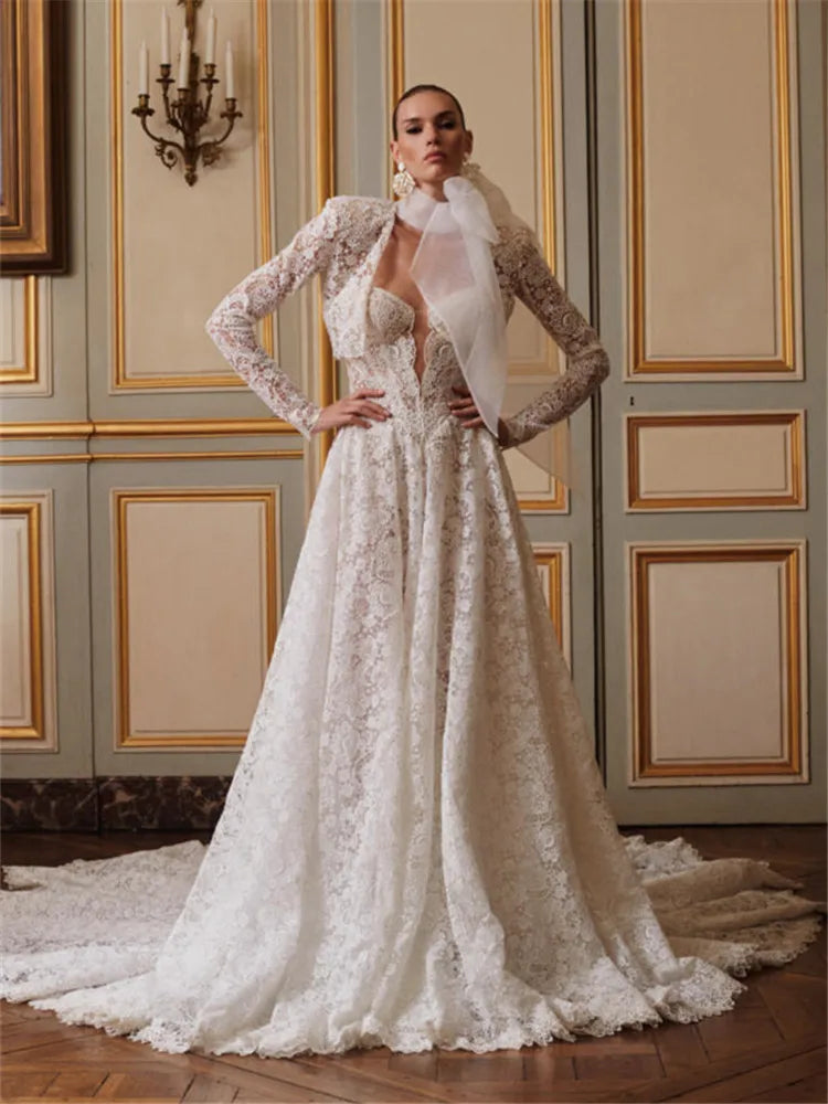 Elegant Bespoke A-Line Wedding Gown