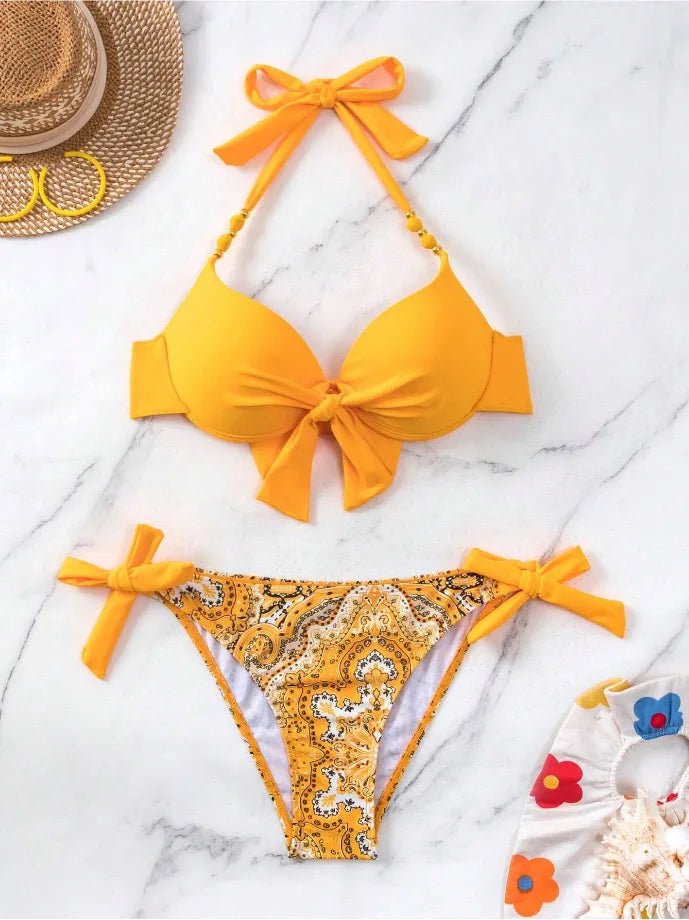 Lovely Push-Up Two-Piece Bikini Set