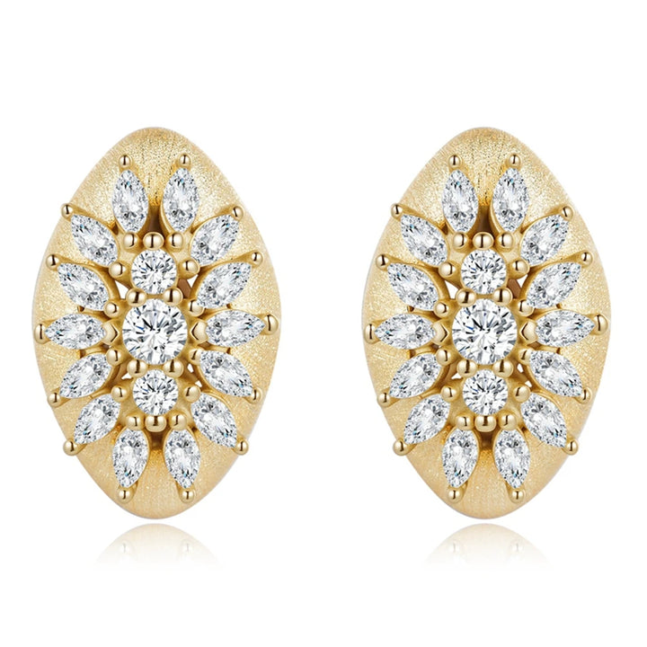 Real Moissanite Diamond Stud Earrings