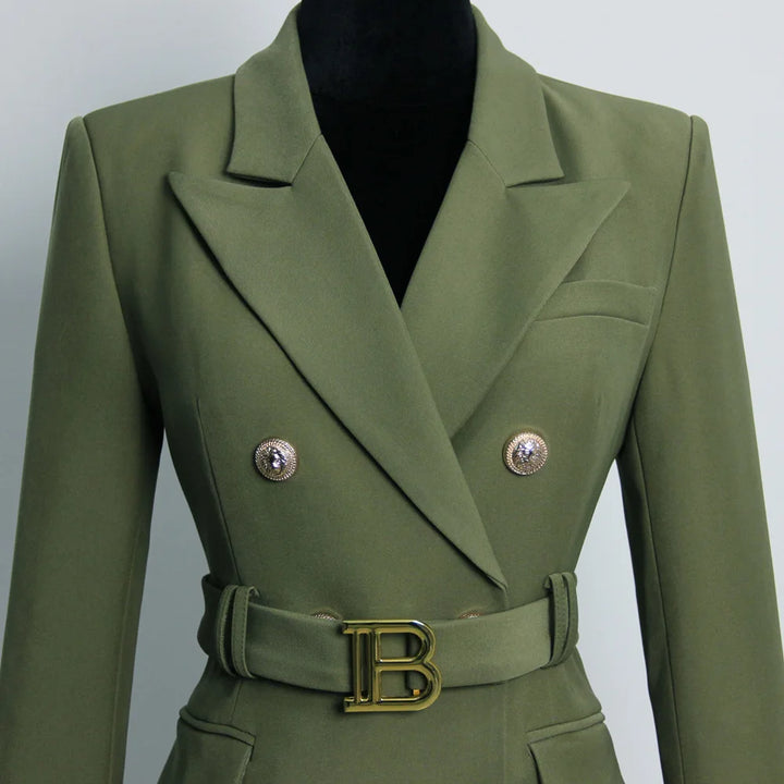 Keep You Accompanied Belted Blazer