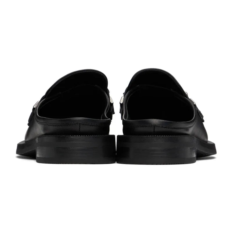 Stylish Chunky Flat Half Slippers