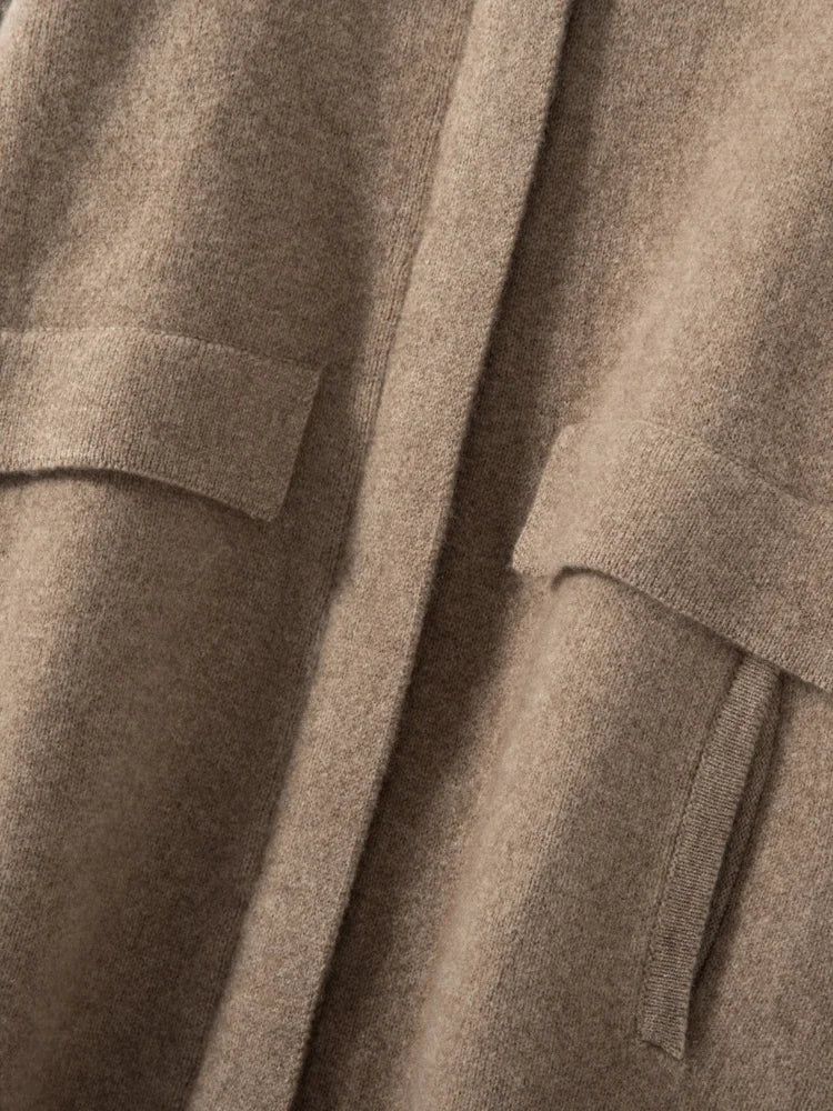 Comfortable Loose Long Cashmere Hoodie