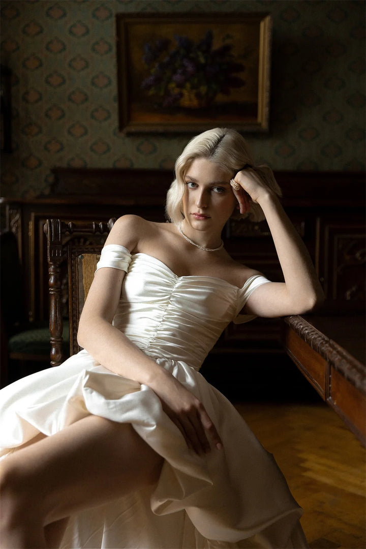 Light Luxury High-Low Wedding Dress