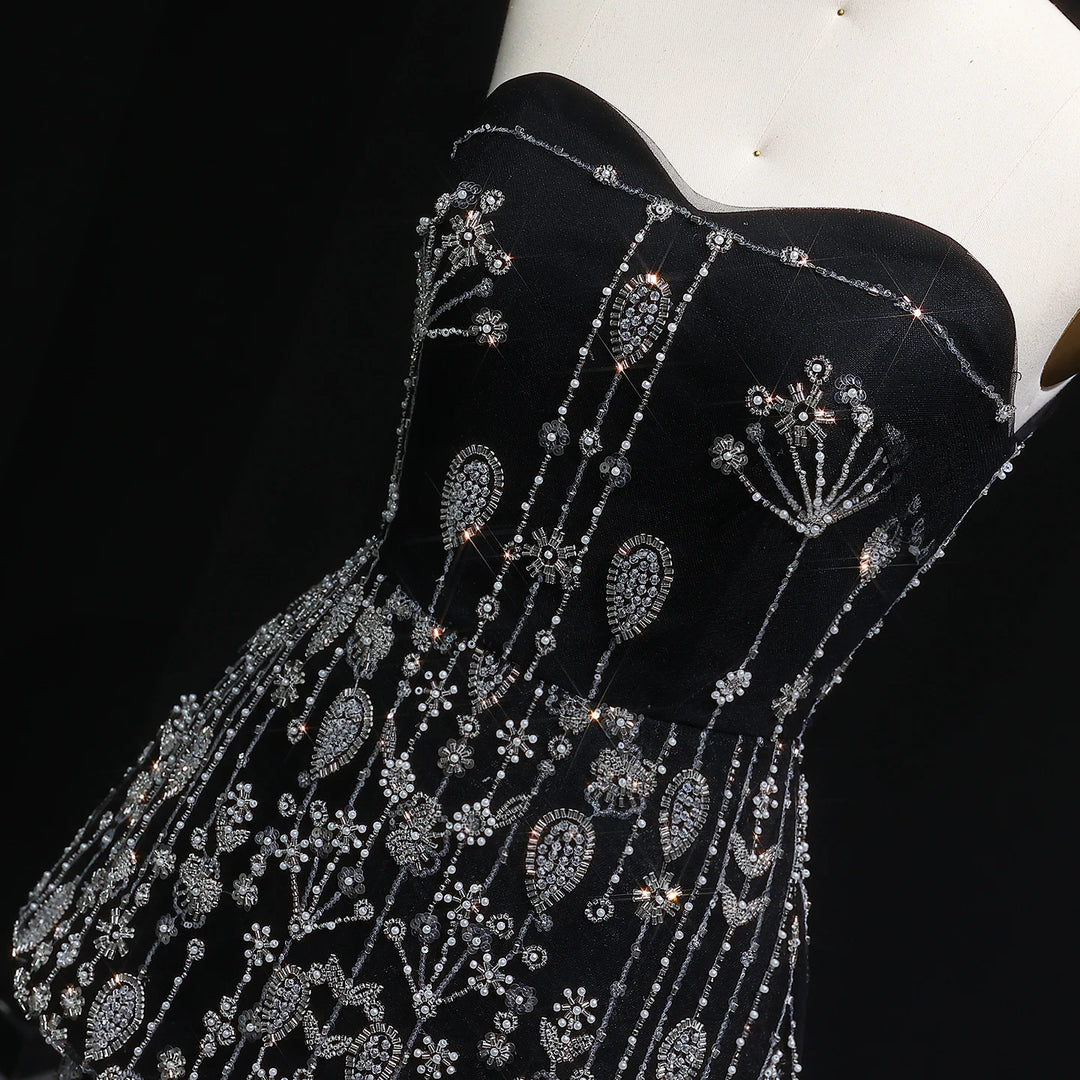 Elegant Sweetheart Beaded Two-Piece Evening Dress