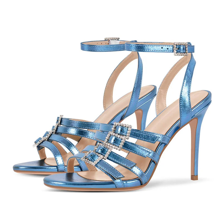 Classic Colorful Open Toe Heels