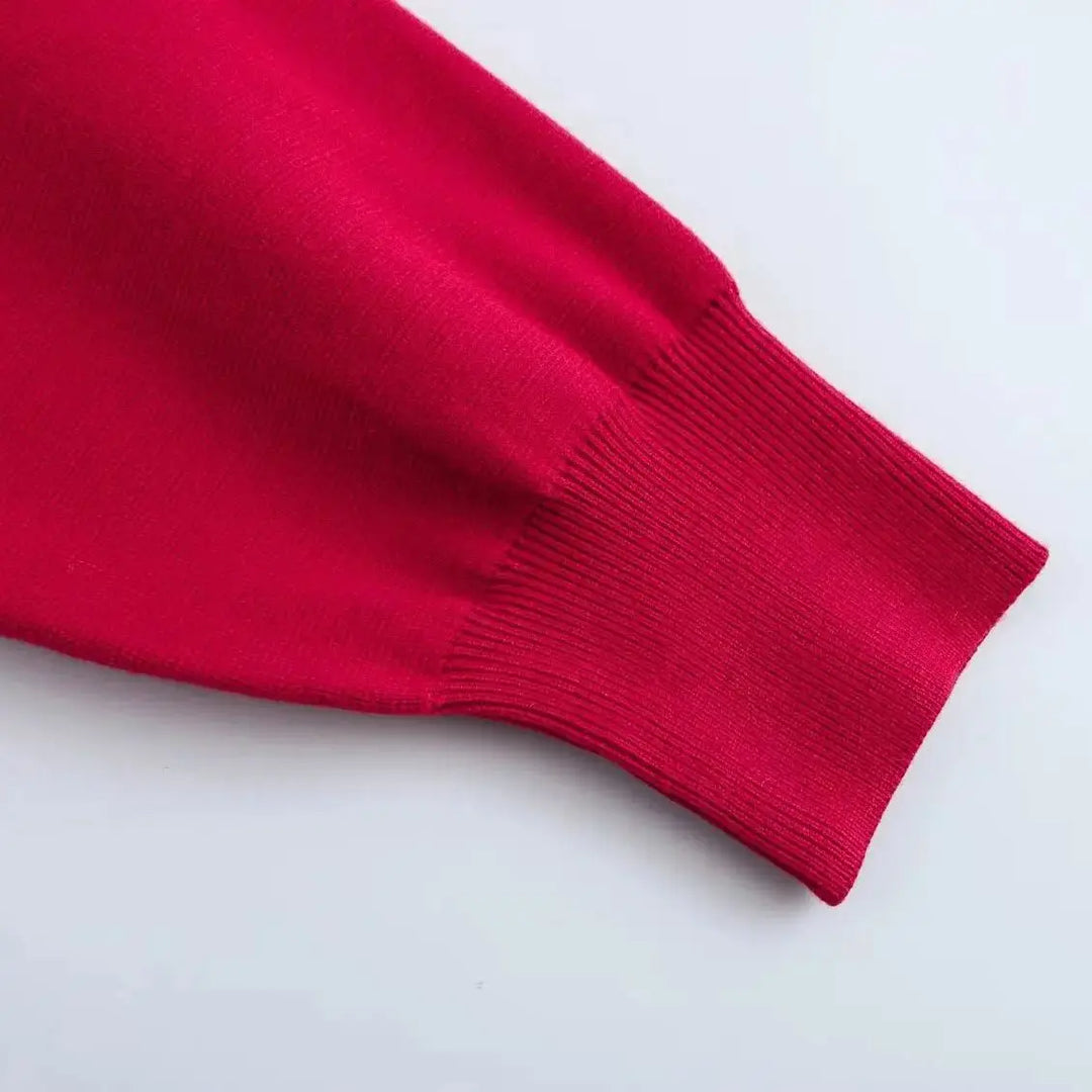 Smart Ribbed Cuffs Cropped Cardigan