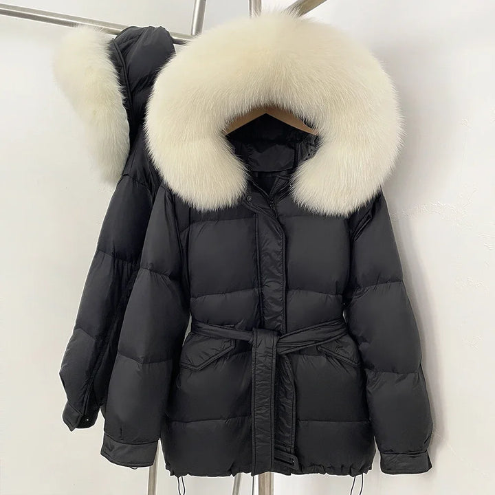Fluffy Hooded Fur Collar Jacket