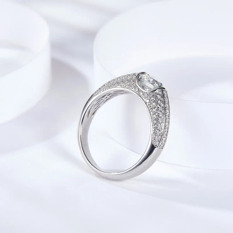 Sterling Silver Men's Engagement Ring