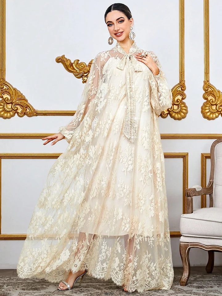 Sweet Spaghetti Strap Tie Waist 2-Piece Dress