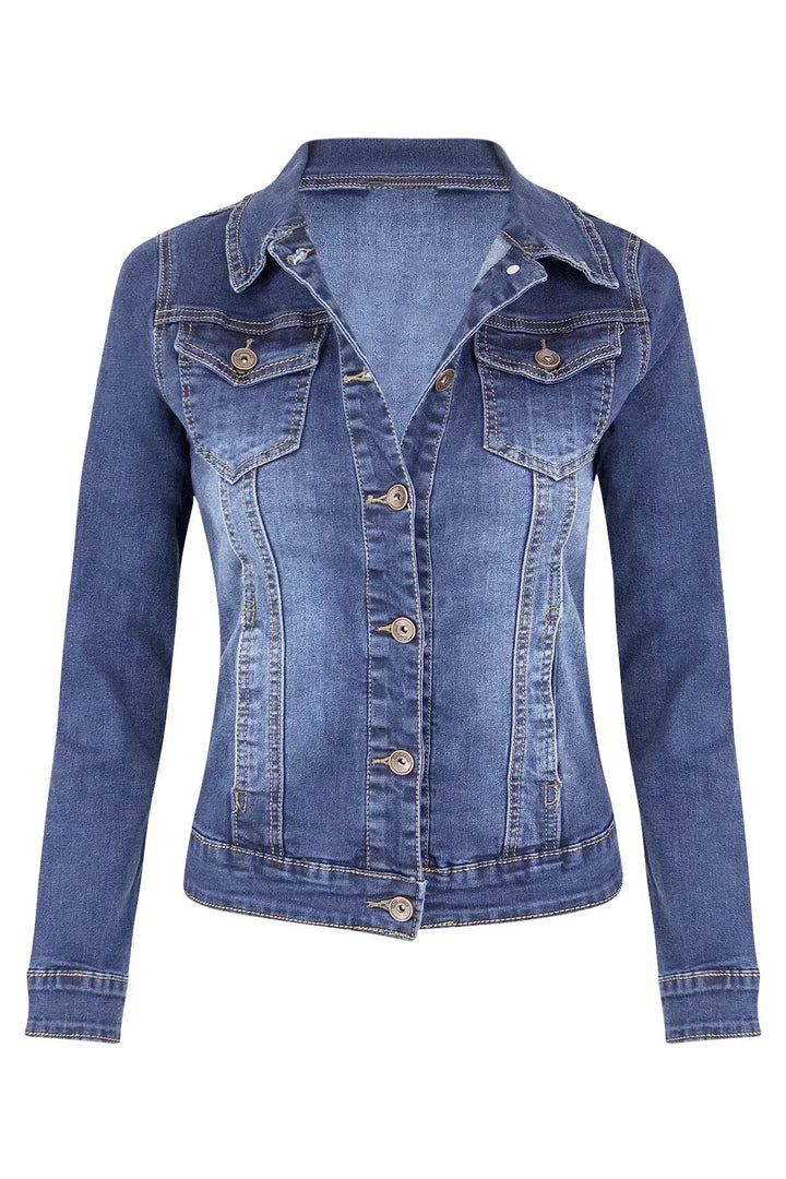 Timeless Stretch Denim Jean Jacket