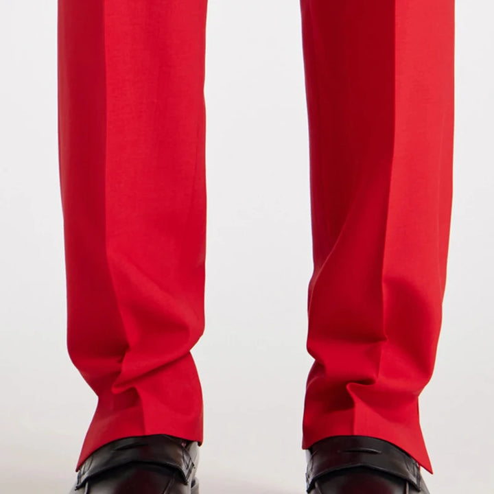 British Fashion Gentleman Style Red Pants